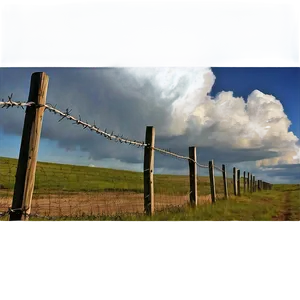 Barbed Wire Fence And Sky Png 67 PNG image