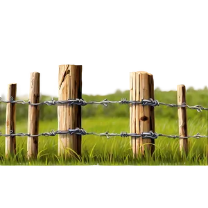 Barbed Wire Fence Around Property Png 7 PNG image