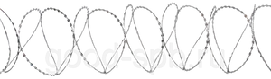 Barbed Wire Looped Security Barrier PNG