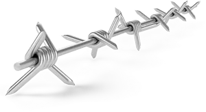 Barbed Wire Security Barrier PNG