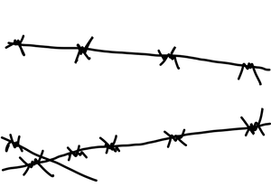 Barbed Wire Silhouette PNG