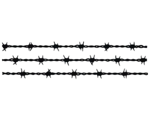 Barbed Wire Silhouette PNG