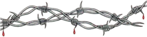 Barbed Wirewith Blood Drops PNG image