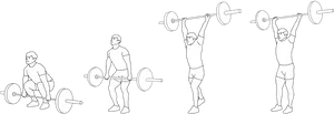 Barbell Snatch Sequence Illustration PNG image