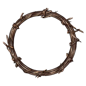 Barbwire Circle Frame Png 56 PNG image