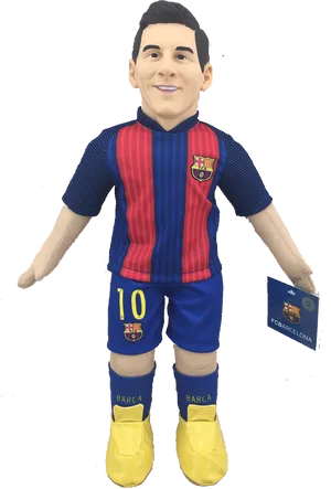 Barcelona Football Player Plush Toy PNG image