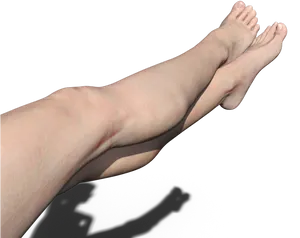 Bare Feet Elevated View PNG image