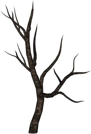 Bare Tree Branch Silhouette PNG image