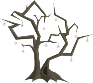 Bare Treewith Snowflakes