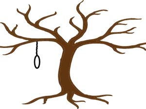 Bare Treewith Tire Swing PNG image