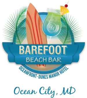 Barefoot Beach Bar Logo PNG image