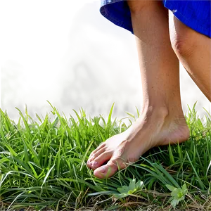 Barefoot Grass Walking Png Nxu PNG image