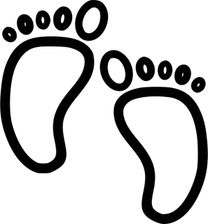 Barefoot Prints Graphic PNG image