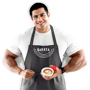 Barista Coffee Presentation PNG 95