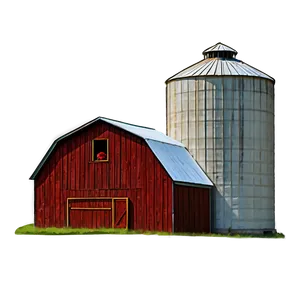 Barn And Silo Combo Png 34 PNG image