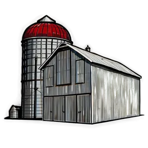 Barn And Silo Combo PNG Uvr73 PNG