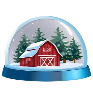 Barn In A Snow Globe PNG Ltp65