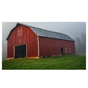 Barn In Foggy Morning PNG 24 PNG