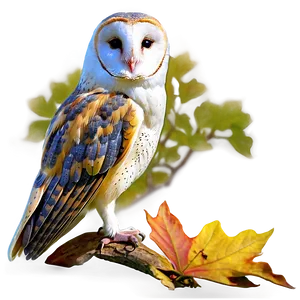 Barn Owl In Autumn PNG 76