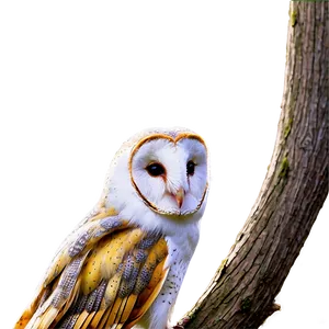 Barn Owl In Autumn PNG Puf85