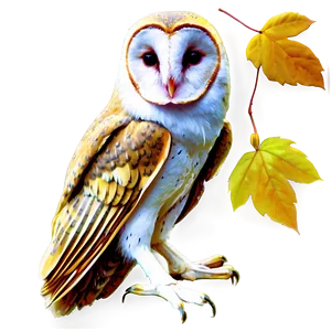 Barn Owl In Autumn Png Tds34 PNG image