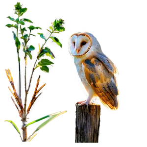 Barn Owl In Golden Hour Png Etj5 PNG image