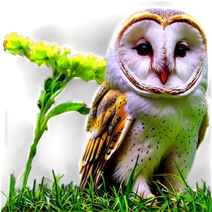 Barn Owl In Grassland Png 06252024 PNG image