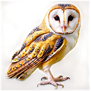 Barn Owl In Grassland PNG 28