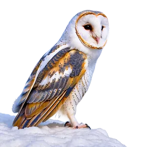 Barn Owl In Snow Png 06252024 PNG image