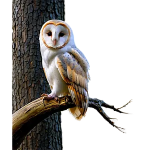 Barn Owl In Tree Png Gdh PNG image