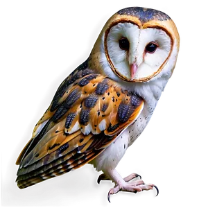 Barn Owl Looking Back PNG 06252024 PNG
