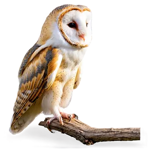 Barn Owl Perching PNG 10