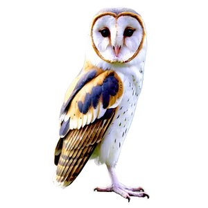 Barn Owl Tilted Head Png 06252024 PNG image