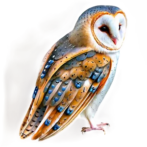 Barn Owl With Open Wings PNG Hup PNG