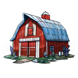 Barn Under Starry Night Png 06122024 PNG image