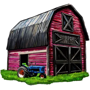 Barn With Tractor PNG Esp