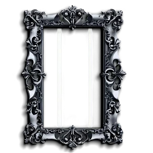 Baroque Black Frame Png 05252024 PNG image