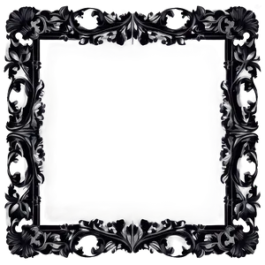 Baroque Black Frame Png Dad21 PNG image