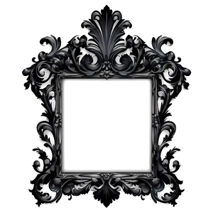 Baroque Black Frame Png Kil PNG image