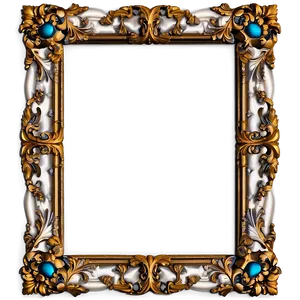 Baroque Decorative Frame PNG 06292024