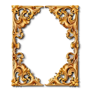 Baroque Gold Border Png Yht PNG image