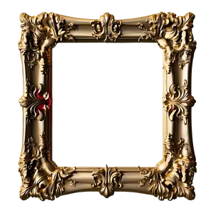 Baroque Gold Frame PNG Psc24