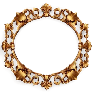 Baroque Gold Ornament PNG 06262024