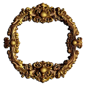 Baroque Gold Ornament PNG Cmq66 PNG