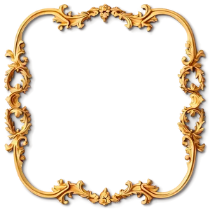 Baroque Gold Trim PNG 06282024