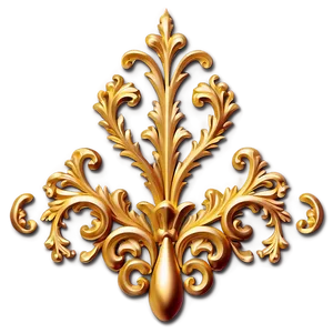 Baroque Gold Trim PNG Gaq46 PNG
