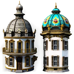 Baroque Houses PNG Cle31 PNG