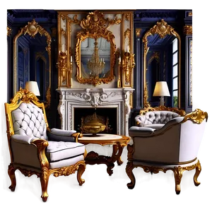 Baroque Living Room Opulence Png 05242024 PNG image