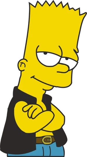 Bart Simpson Arms Crossed PNG image