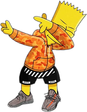 Bart Simpson Dabbingin Hypebeast Outfit PNG image